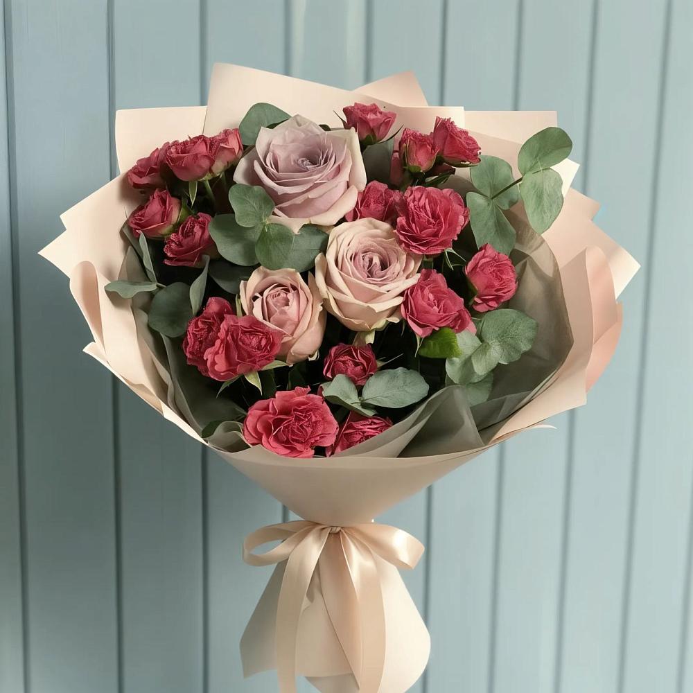 Букет цветов из: Гвоздики и Розы в Усть-Джегуте