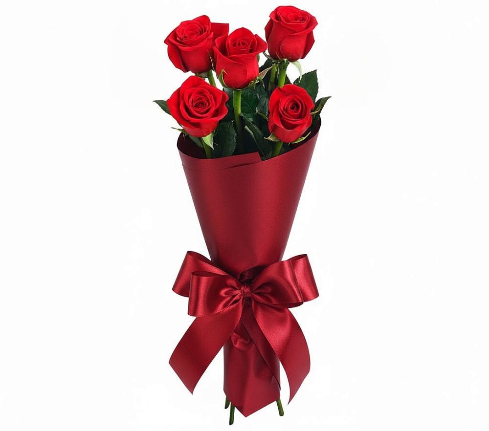 Букет 5 Красных роз Эдлесс Лав в Усть-Джегуте