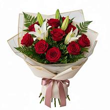 Букет цветов из:  Лилии и Розы в Усть-Джегуте