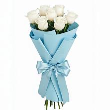 Букет 7 белых роз Проуд в Усть-Джегуте