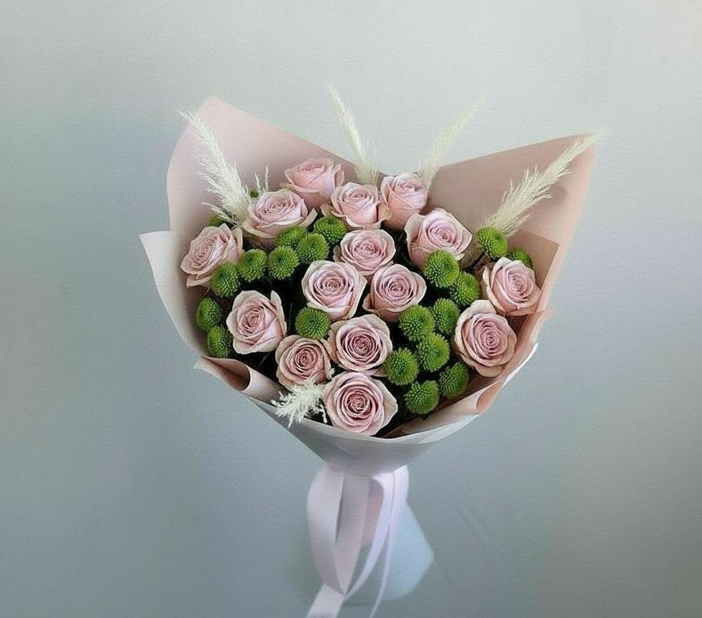 Букет цветов из: Розы и Хризантемы в Усть-Джегуте