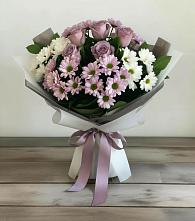 Букет цветов из:  Хризантемы и Розы в Усть-Джегуте