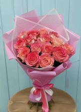 Букет 15 Розовых роз Равель в Усть-Джегуте