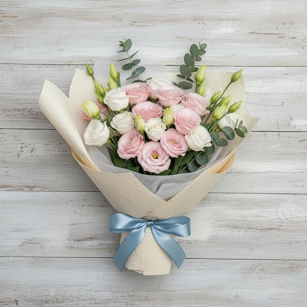 Букет цветов из: Лизиантусы в Усть-Джегуте